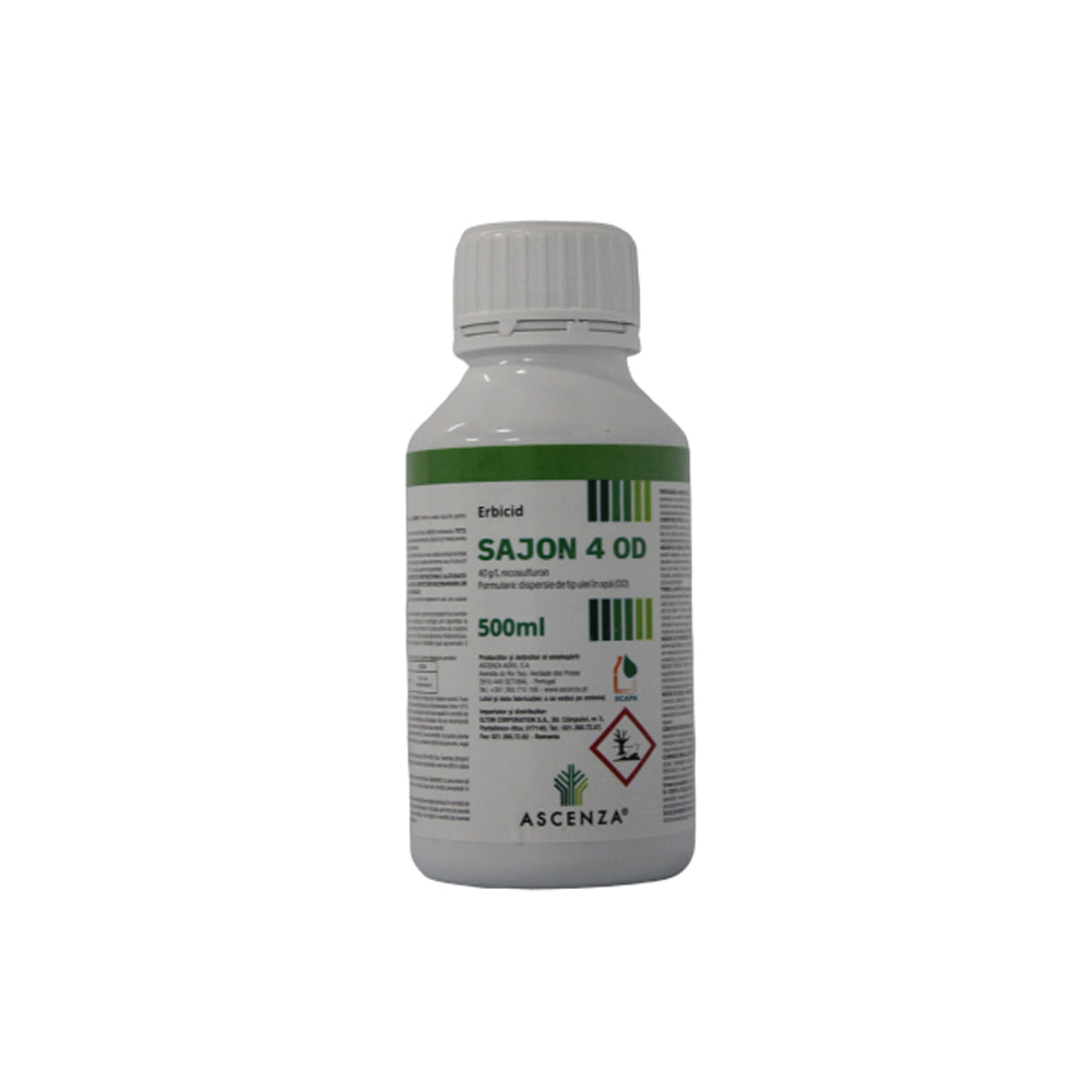 Sajon 4Od 500 Ml, Erbicid Sistemic Selectiv Porumb, Ascenza, Buruieni Cu Frunza Ingusta/ Monocotiledonate Anuale (Mohor, Iarba Barboasa, Costrei)