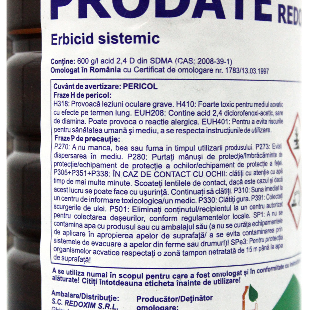 Prodate Redox 500 Ml, Erbicid Sistemic Postemergent Porumb/ Grau, Nufarm, Buruieni Dicotiledonate Anuale Si Perene