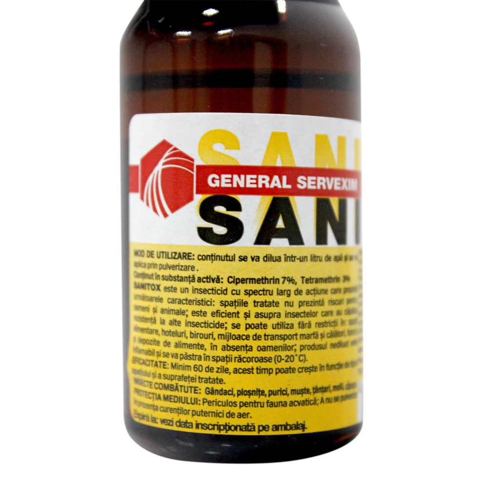 Sanitox 40 Ml, Insecticid Profesional (Gandaci, Plosnite, Purici, Tantari, Muste)