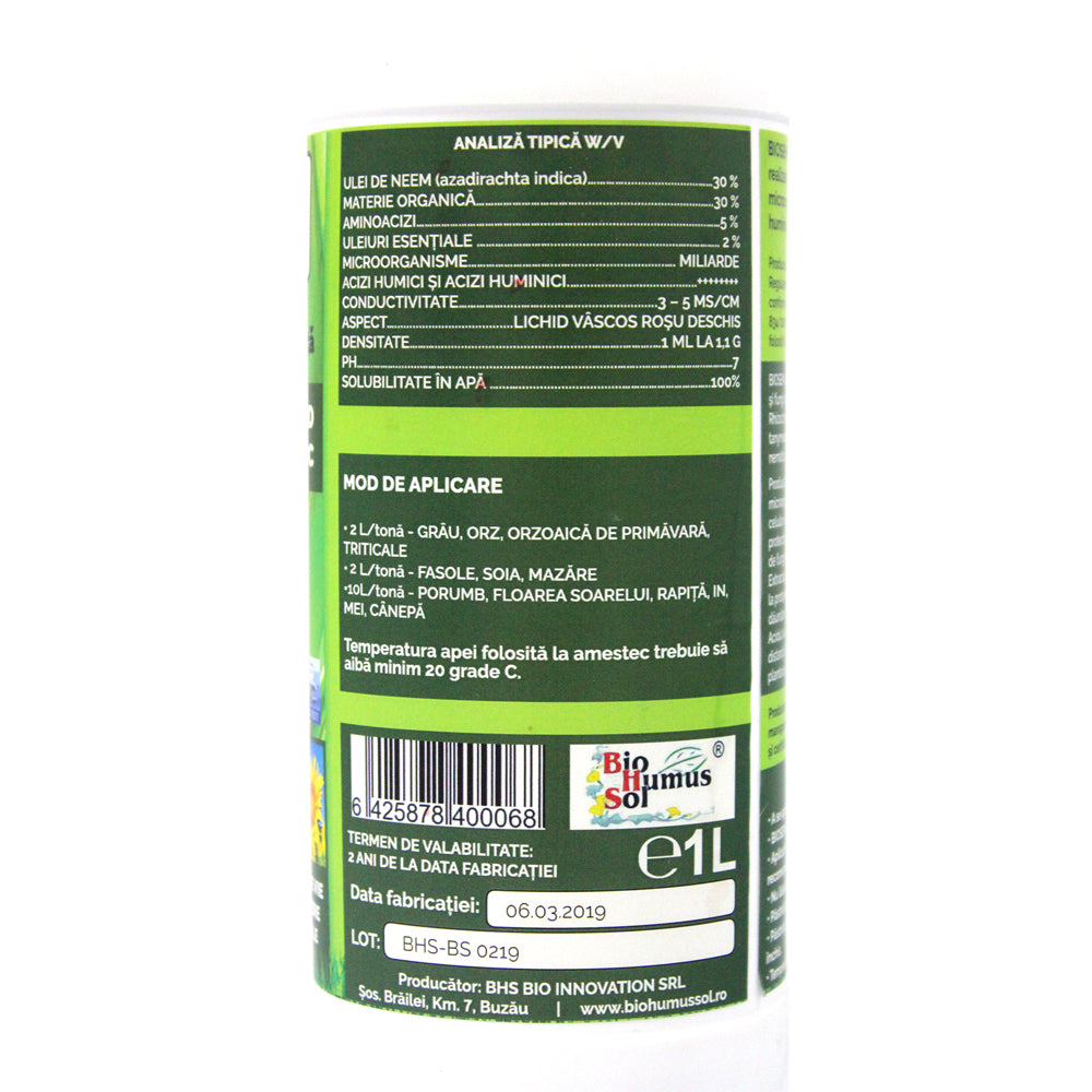 Biosem 1L Insecticid/ Fungicid/ Tratament Samanta Bio Bhs (Cereale, Porumb, Floarea Soarelui, Fasole, Mazare)