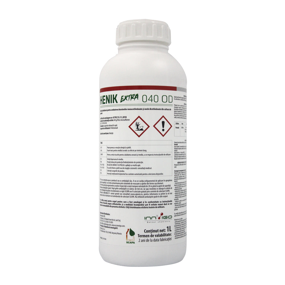 Henik Extra040Od 1L Erbicid Porumb, Nicosulfuron, Pentru Buruieni Cu Frunza Ingusta, Innvigo