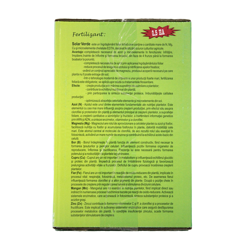 Pachet Radial Porumb Curat 0.5 Ha, Solarex, Contine Erbicid Pentru Buruieni Monocotiledonate Si Dicotiledonate (Radial Extra+ Compas Super) Si Ingrasamant Foliar (Solar Verde)