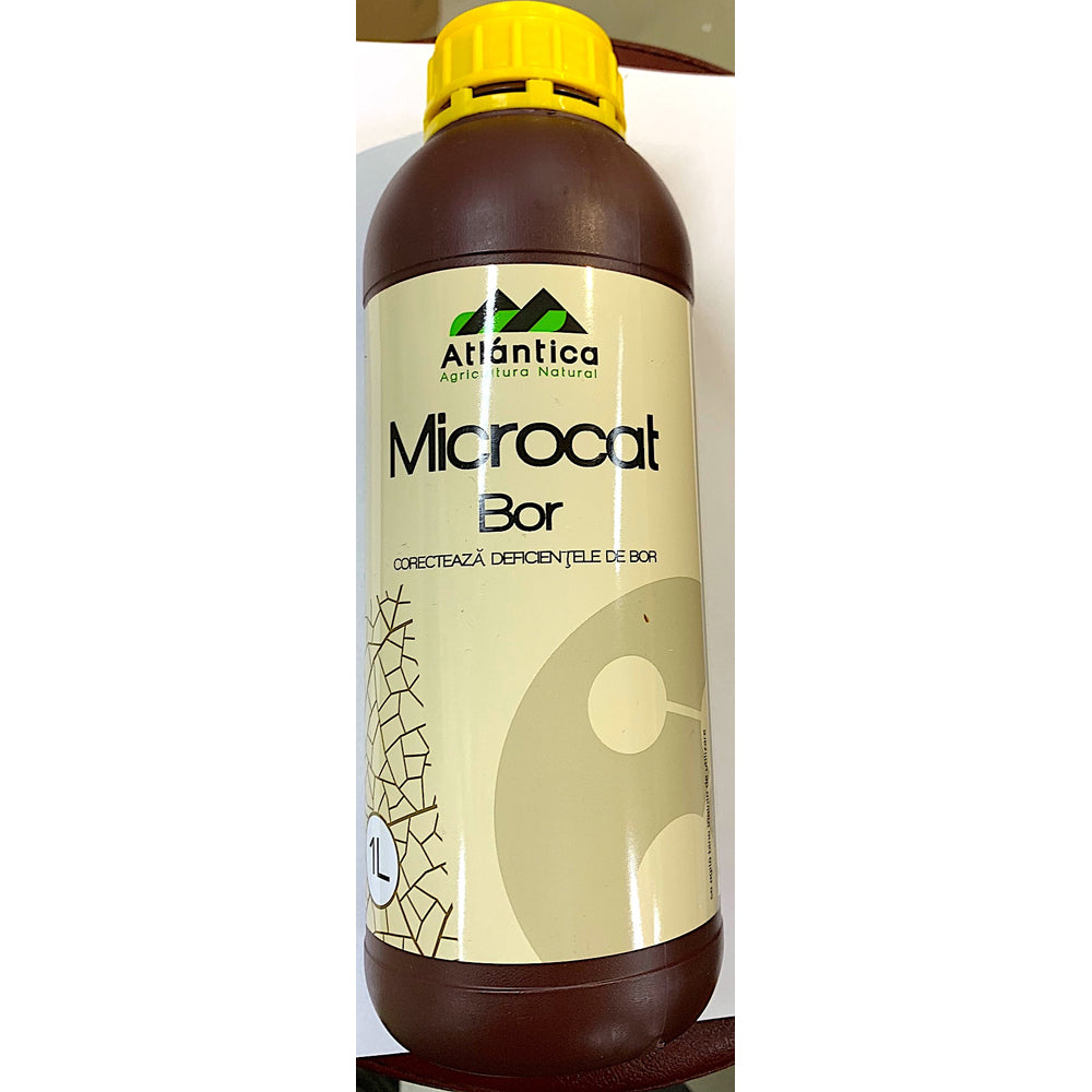 Microcat Bor 1L Ingrasamant Foliar Pentru Carente De Bor , Atlantica Agricola, Contine Bor, Azot Si Aminoacizi (Grau, Porumb, Rapita, Floarea Soarelui, Cartof, Soia, Mazare, Gazon, Pomi Fructiferi, Vita De Vie) 