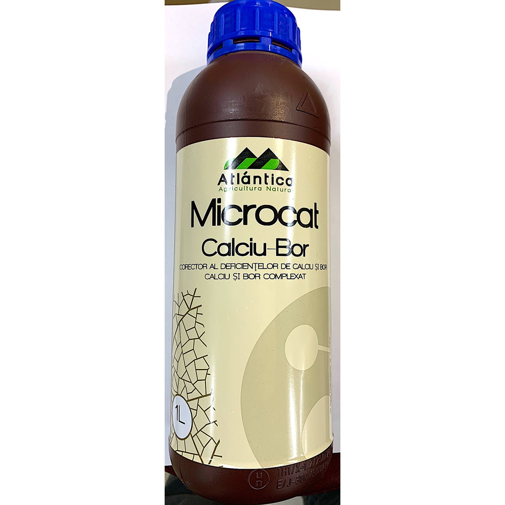 Microcat Calciu-Bor 1L Ingrasamant Foliar Pentru Carente De Calciu Si Bor, Atlantica Agricola, Contine Calciu, Bor, Azot, Aminoacizi, Acizi Organici (Grau, Porumb, Rapita, Floarea Soarelui, Cartof, Mazare, Gazon, Pomi Fructiferi, Vita De Vie)