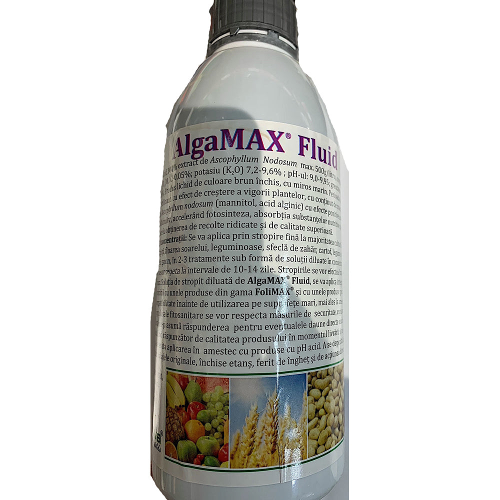 Algamax Fluid 1L Biostimulator Foliar/ Fertirifgare (Pomi, Vita De Vie, Legume, Cereale De Toamna, Porumb)