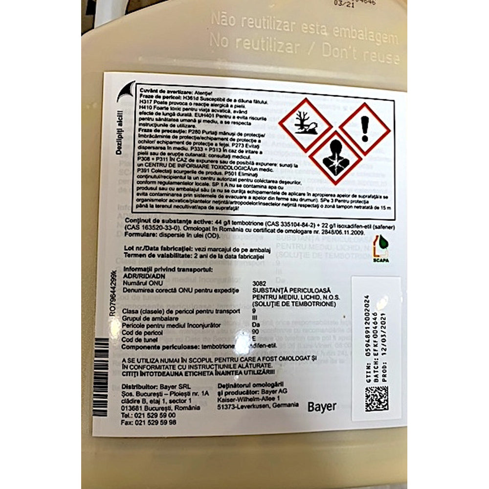 Laudis 66Od 5 L Erbicid Postemergent Selectiv Porumb, Bayer (Buruieni Monocotiledonate Si Dicotiledonate)
