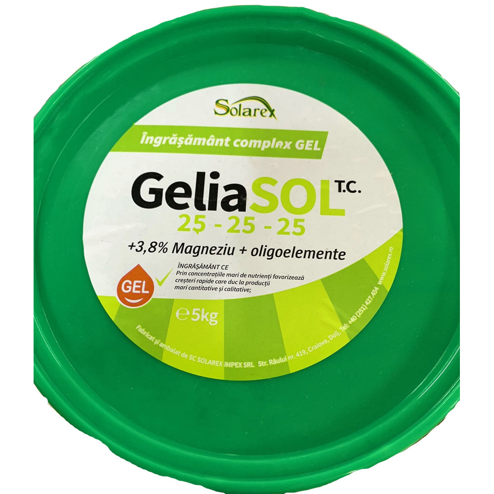 Geliasol 25-25-25+3,8Mgo 5 Kg, Ingrasamant/ Fertilizant Fertirigare, Npk Echilibrat+ Magneziu Si Microelemente, Solarex