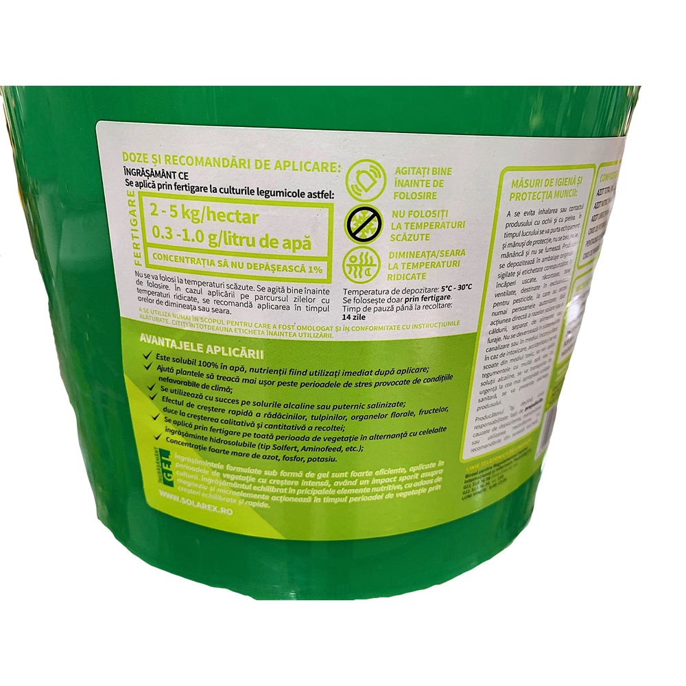 Geliasol 25-25-25+3,8Mgo 5 Kg, Ingrasamant/ Fertilizant Fertirigare, Npk Echilibrat+ Magneziu Si Microelemente, Solarex