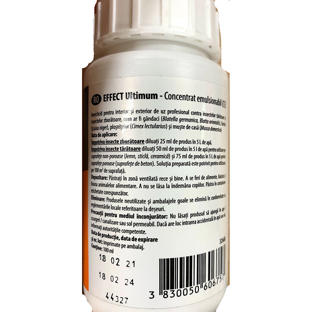 Effect Ultimum 100 Ml Insecticid De Contact (Gandaci De Bucatarie, Muste, Tantari, Capuse, Purici, Paianjeni)