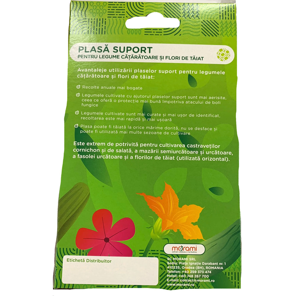 Plasa Suport Legume Cataratoare Si Flori 15 Cm X 5M