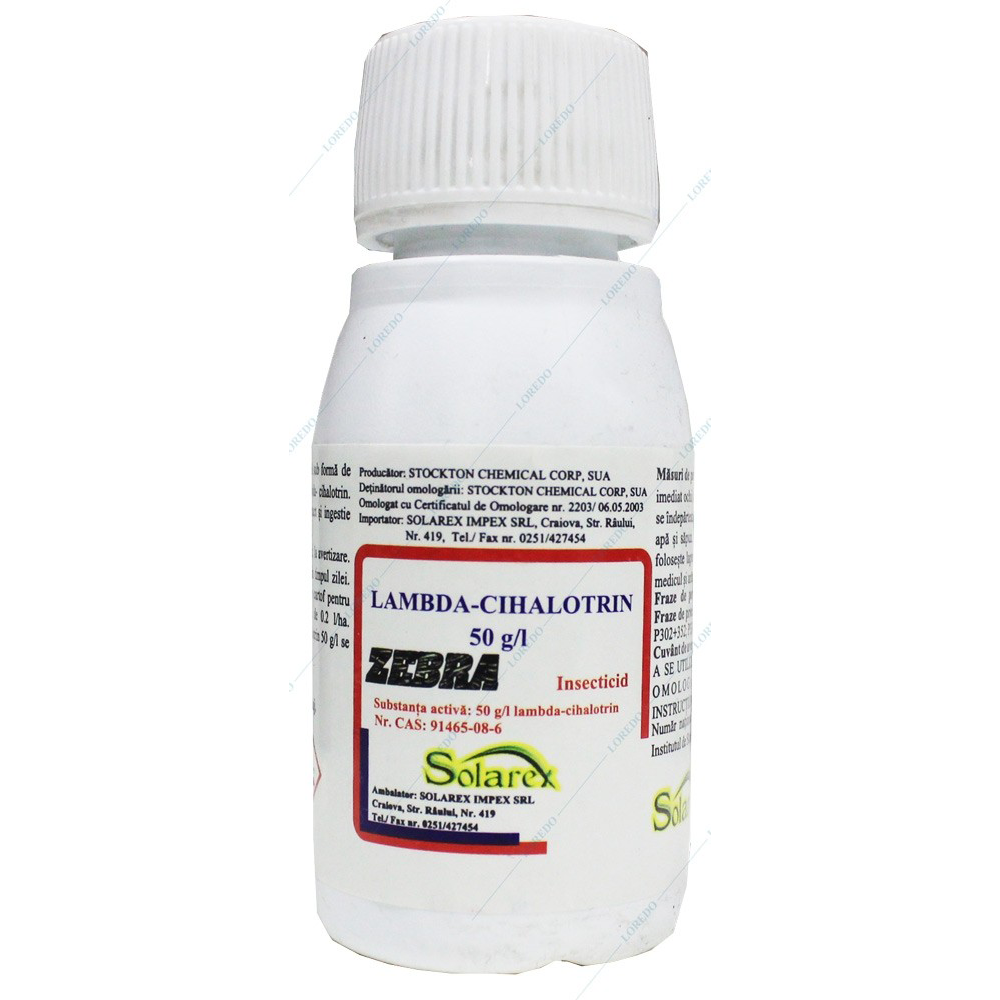 Zebra 50 Ml, Insecticid De Contact, Globachem, Grau (Plosnita Cerealelor), Cartof (Gandacul De Colorado), Mar (Viermele Merelor)