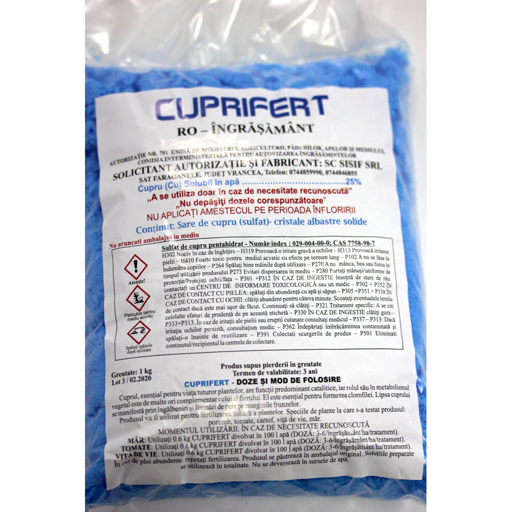 Cuprifert 1 Kg (Sulfat De Cupru)