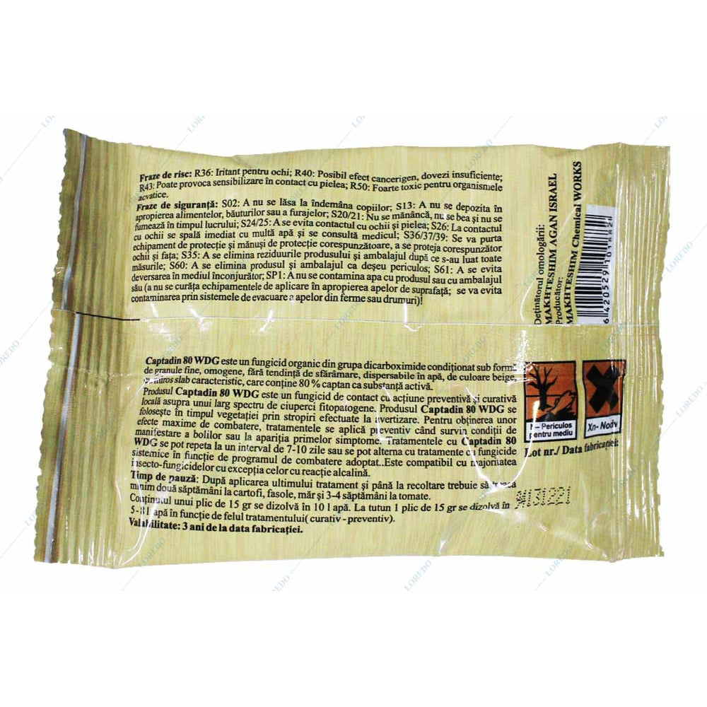 Captadin 80Wdg 15 Gr Fungicid De Contact Solarex/Adama (Castraveti, Fasole, Pomi, Tomate)