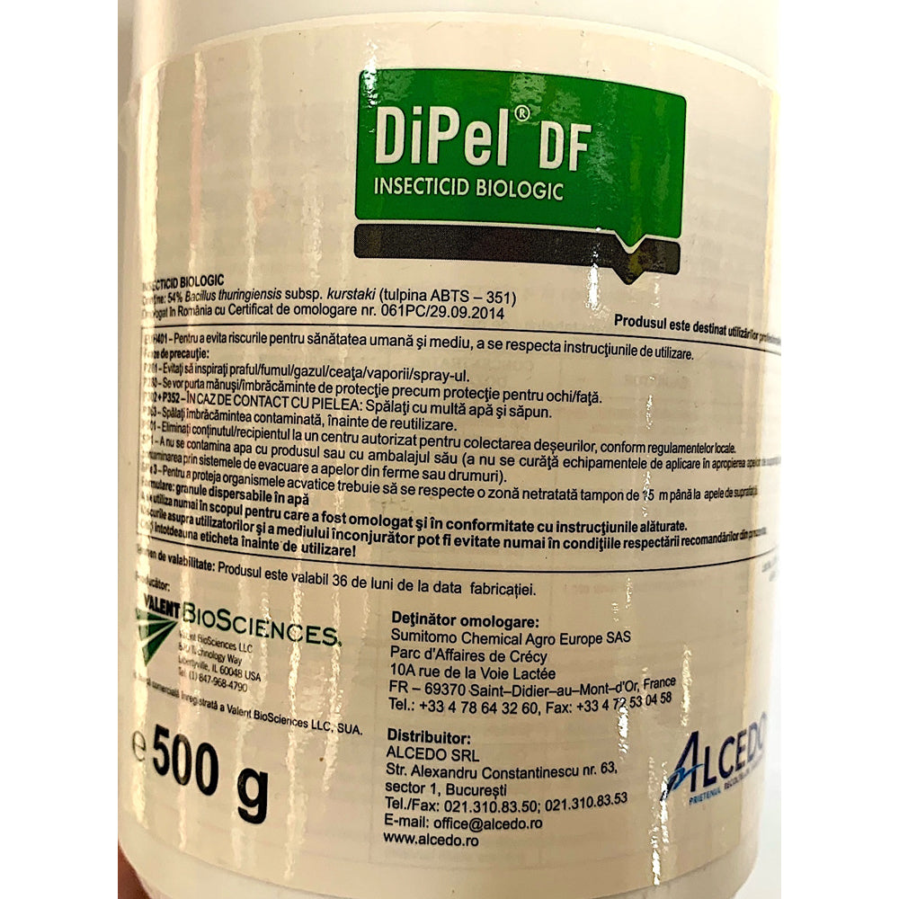 Dipel Df (Bactospeine) 500 Gr Insecticid Biologic Contact (Porumb, Sfecla, Soia, Floarea Soarelui, Cartof, Orez, Pomi, Vita De Vie, Ardei, Tomate, Vinete, Castraveti, Fasole, Plante Ornamentale)