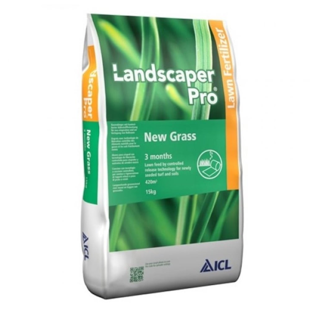 Landscaper Pro New Grass 20-20-08 15 Kg Ingrasamant Profesional Gazon, Icl, Eliberare Lenta 2-3 Luni