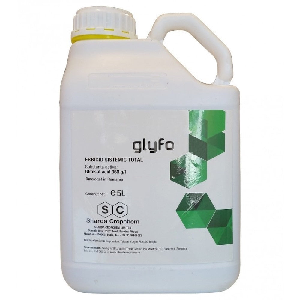Glypho 5 L, Erbicid Total Sistemic, Post Emergent, Neselectiv, Glifosat (Buruieni Monocotiledonate Si Dicotiledonate, Anuale Si Perene)