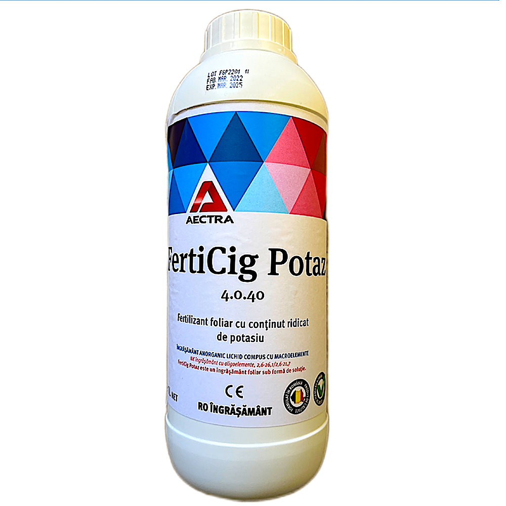 Ferticig Potaz 1L Ingrasamant/ Fertilizant Foliar Lichid Cu Continut Ridicat De Potasiu
