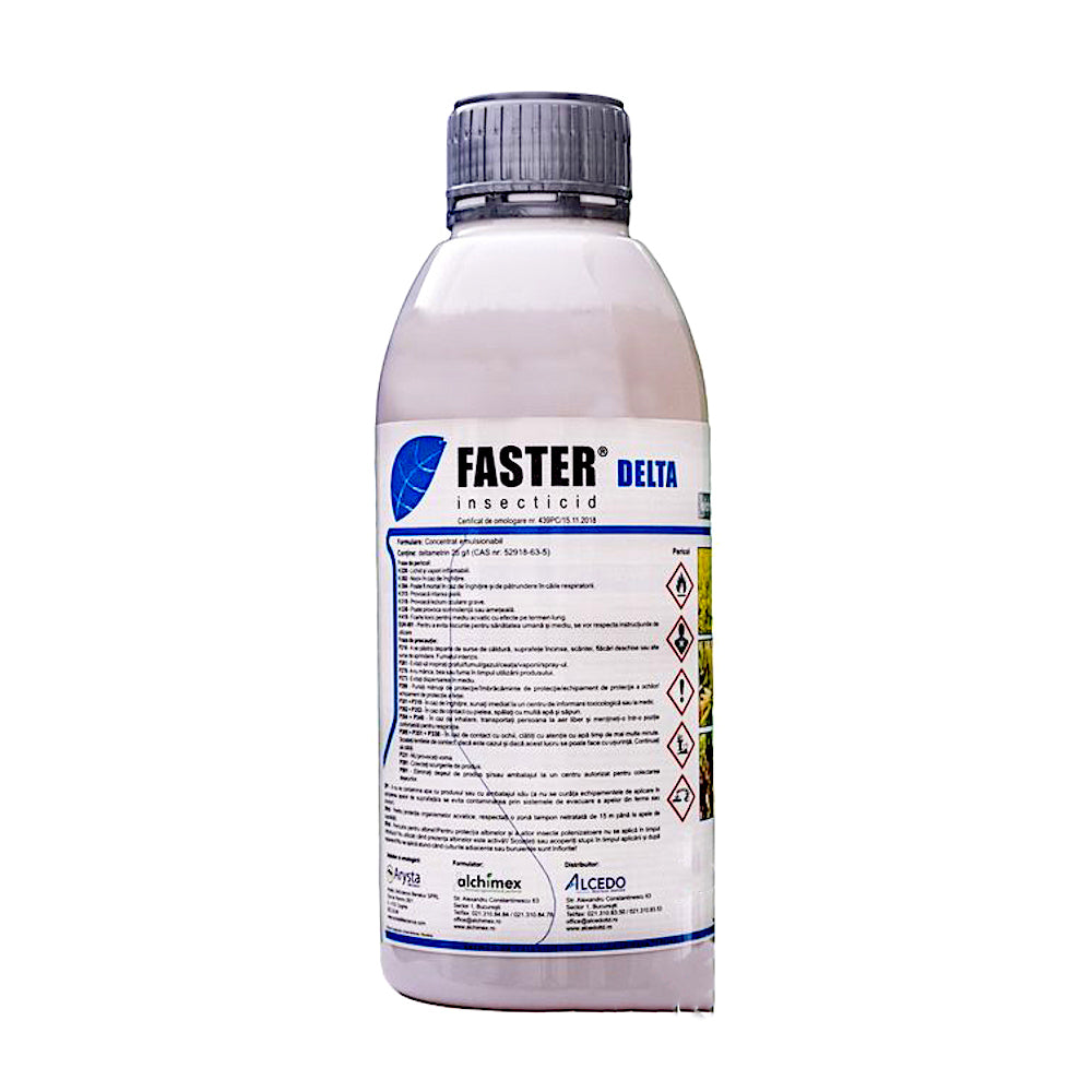 Faster Delta 10 Ml Insecticid Contact (Cereale, Floarea Soarelui, Porumb, Rapita, Vita De Vie, Cartof, Lucerna, Sfecla De Zahar, Vinete, Tomate, Salata, Cires, Prun, Mar, Cais, Piersic)