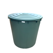 Cada Mastellone 500 L, Verde, Din Plastic, Cu Capac 