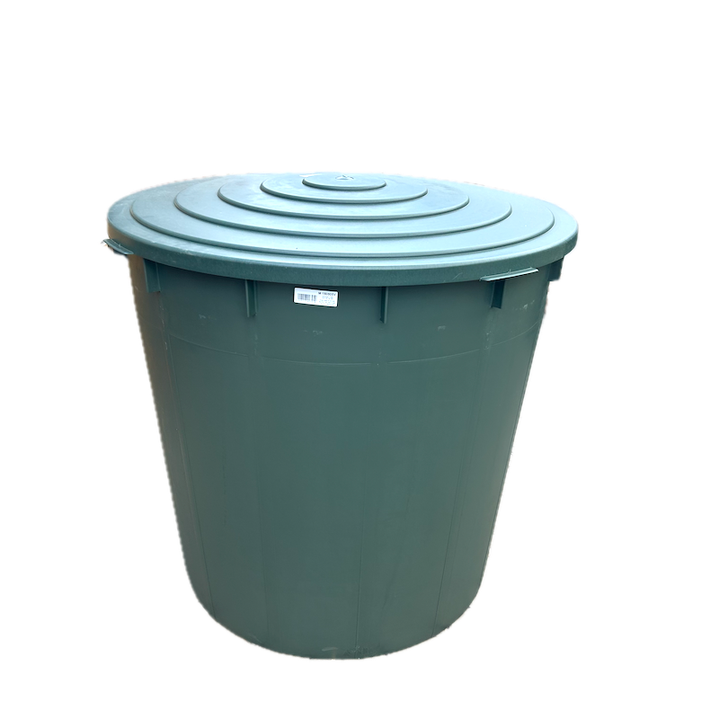 Cada Mastellone 500 L, Verde, Din Plastic, Cu Capac 