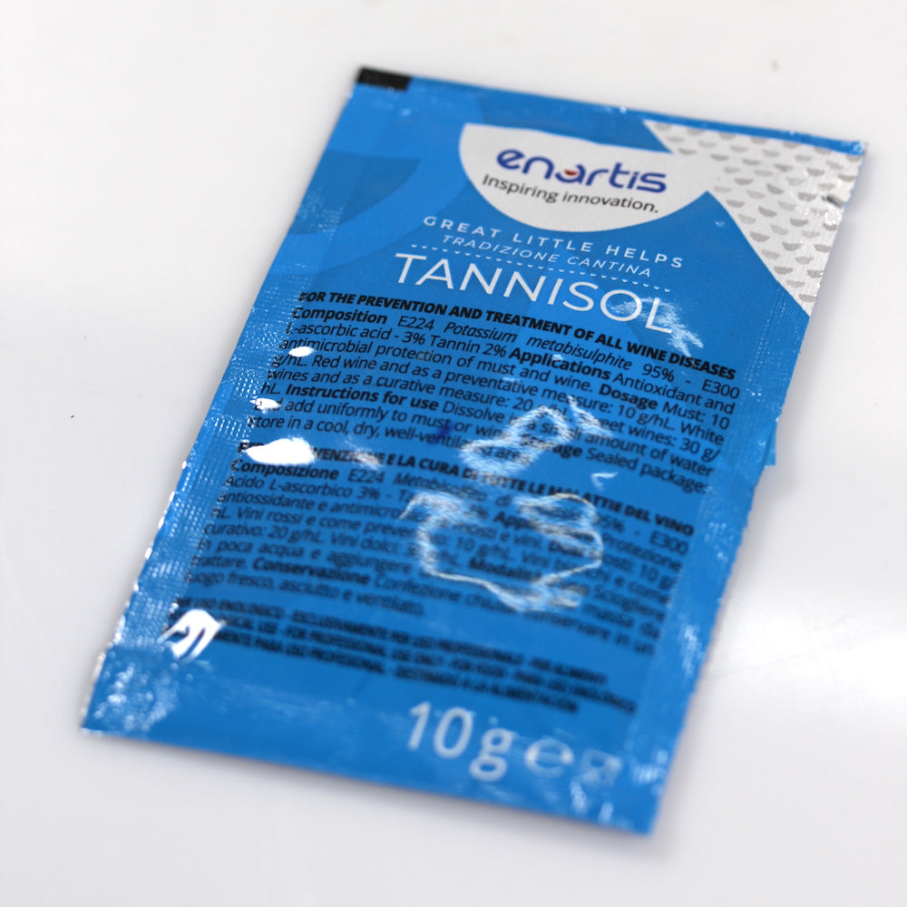 Tannisol Plic 10 Gr, Antioxidant Vin, Enartis (Pulbere Pentru Limpezire Vin Pe Baza De Metabisulfit De Potasiu, Acid Ascorbic, Tannin)