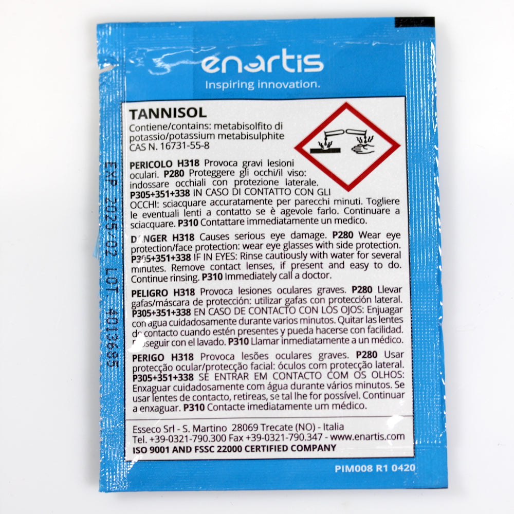 Tannisol Plic 10 Gr, Antioxidant Vin, Enartis (Pulbere Pentru Limpezire Vin Pe Baza De Metabisulfit De Potasiu, Acid Ascorbic, Tannin)
