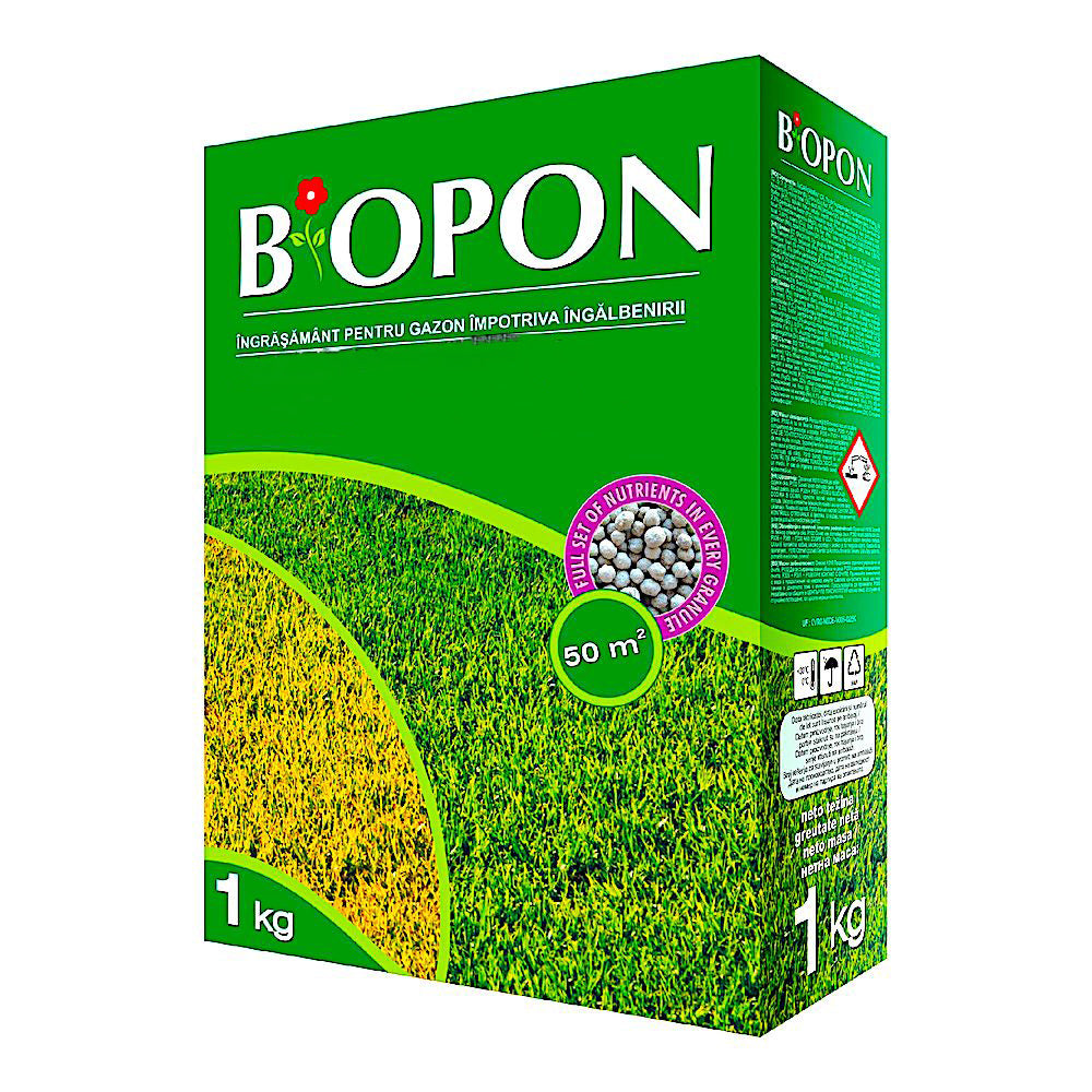 Ingrasamant Biopon Anti-Ingalbenire Pentru Gazon 1 Kg 