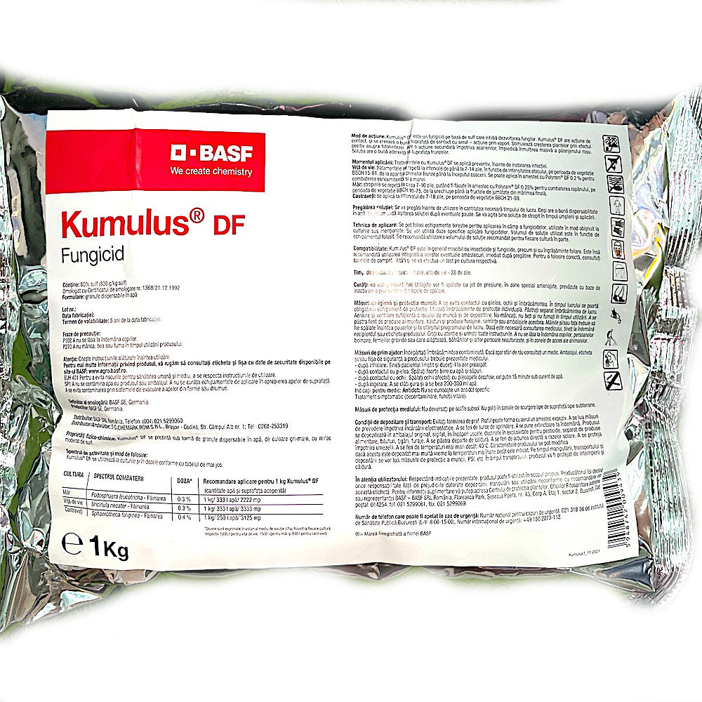 Kumulus Df 1 Kg Fungicid De Contact Pe Baza De Sulf, Basf, Fainare (Vita De Vie, Mar, Castraveti)
