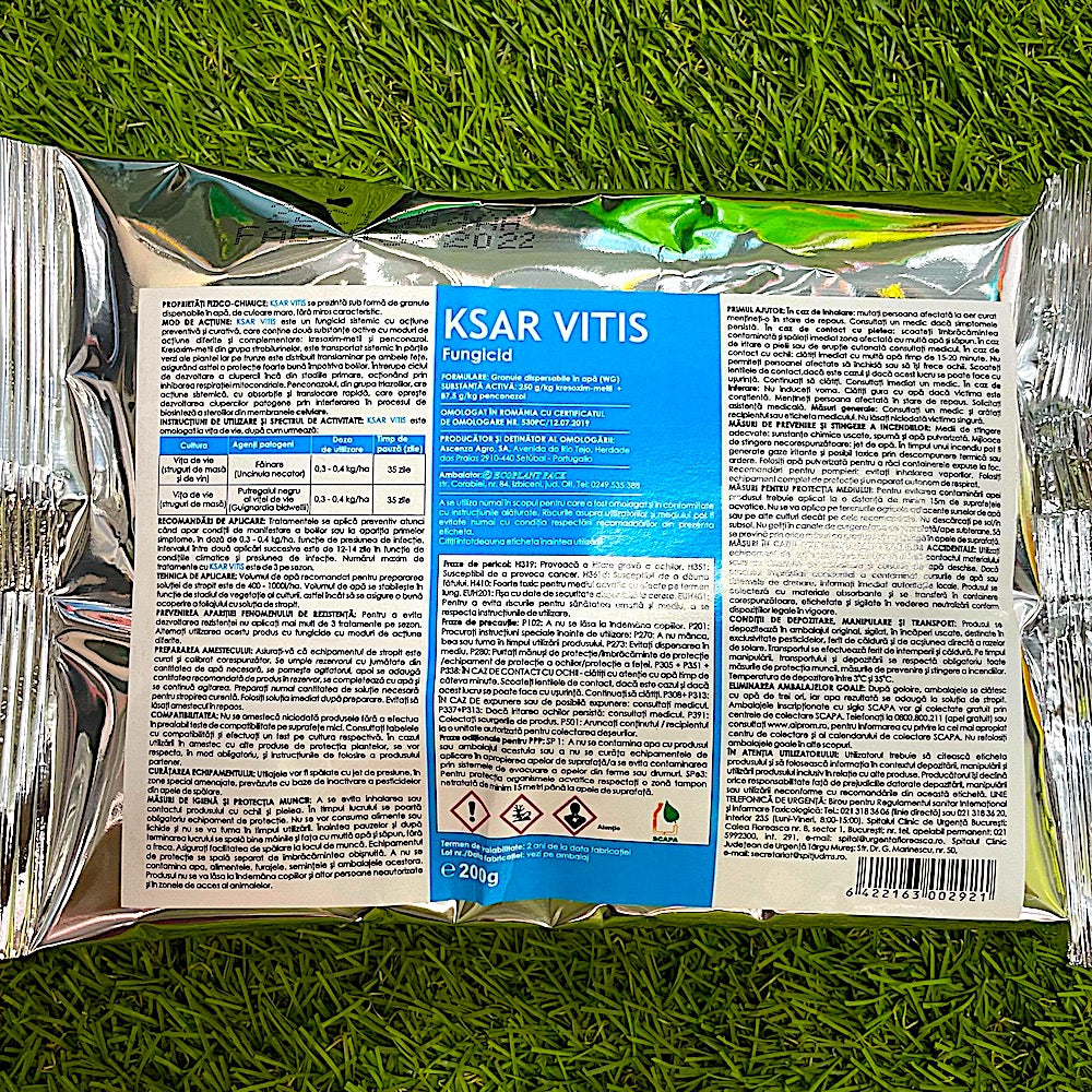 Ksar Vitis 200 Gr Fungicid De Contact Si Sistemic, Ascenza, Fainare Si Putregai Negru (Vita De Vie)