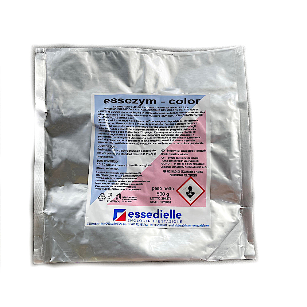 Enzime Essezym Color 500 Gr (Pentru Struguri Rosii, Enzime Extractie Culoare)