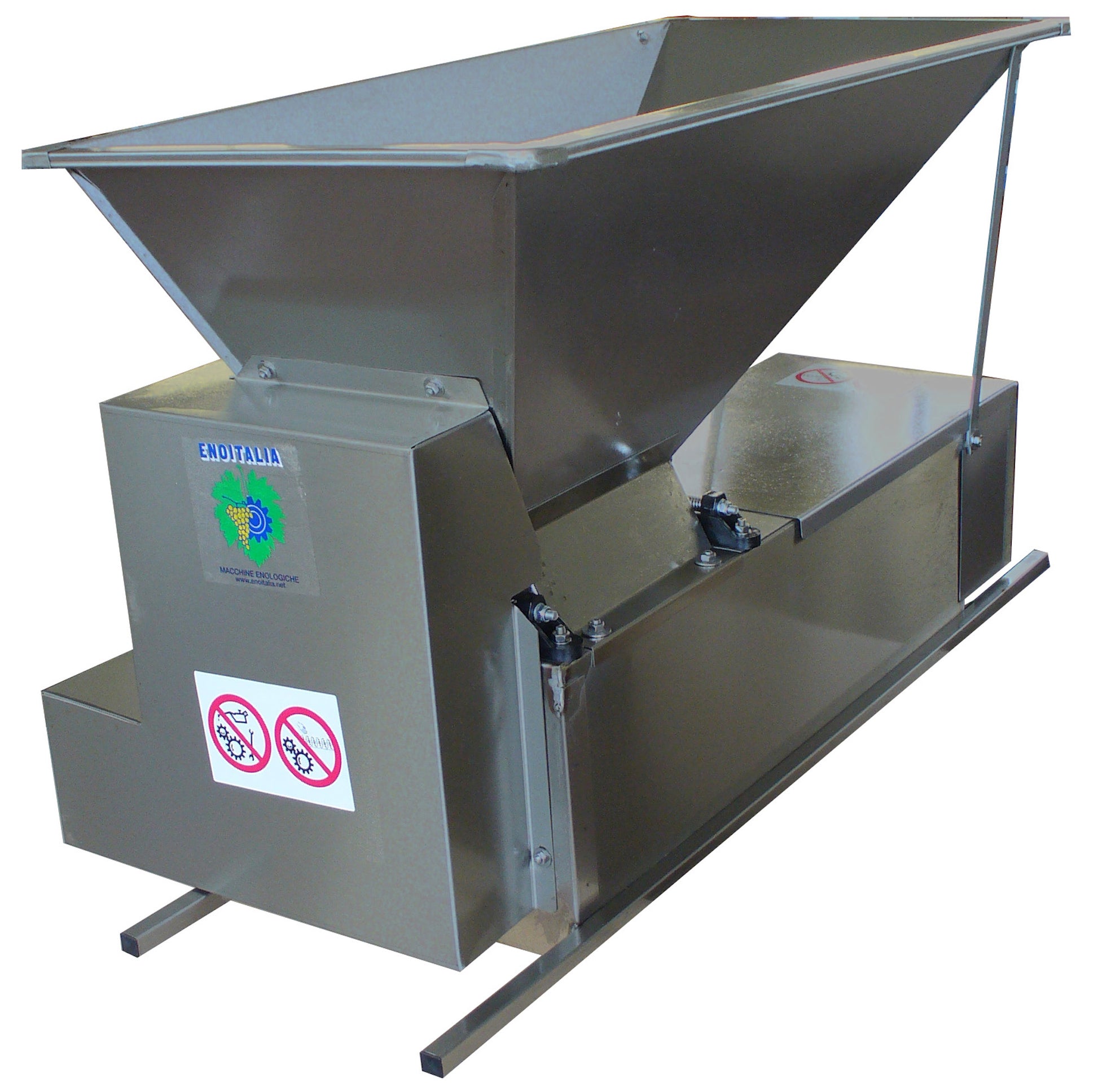 Eno 3 Inox Cu Motor, Zdrobitor Desciorchinator Struguri, Cu Motor, Enoitalia, Cuva Si Carcasa Inox, Cuva Cu Valturi, Motor 0,75 Kw, Productivitate 1000-1200 Kg/H, Productie Italia