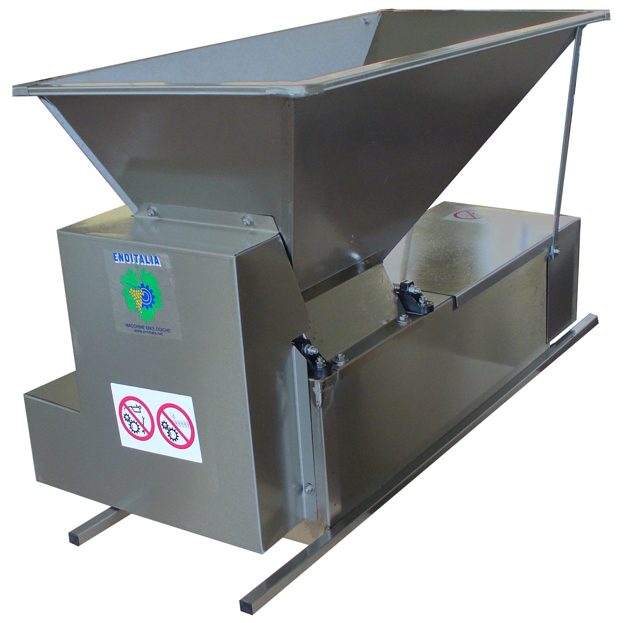 Eno 3 Inox Cu Motor, Zdrobitor Desciorchinator Struguri, Cu Motor, Enoitalia, Cuva Si Carcasa Inox, Cuva Cu Valturi, Motor 0,75 Kw, Productivitate 1000-1200 Kg/H, Productie Italia