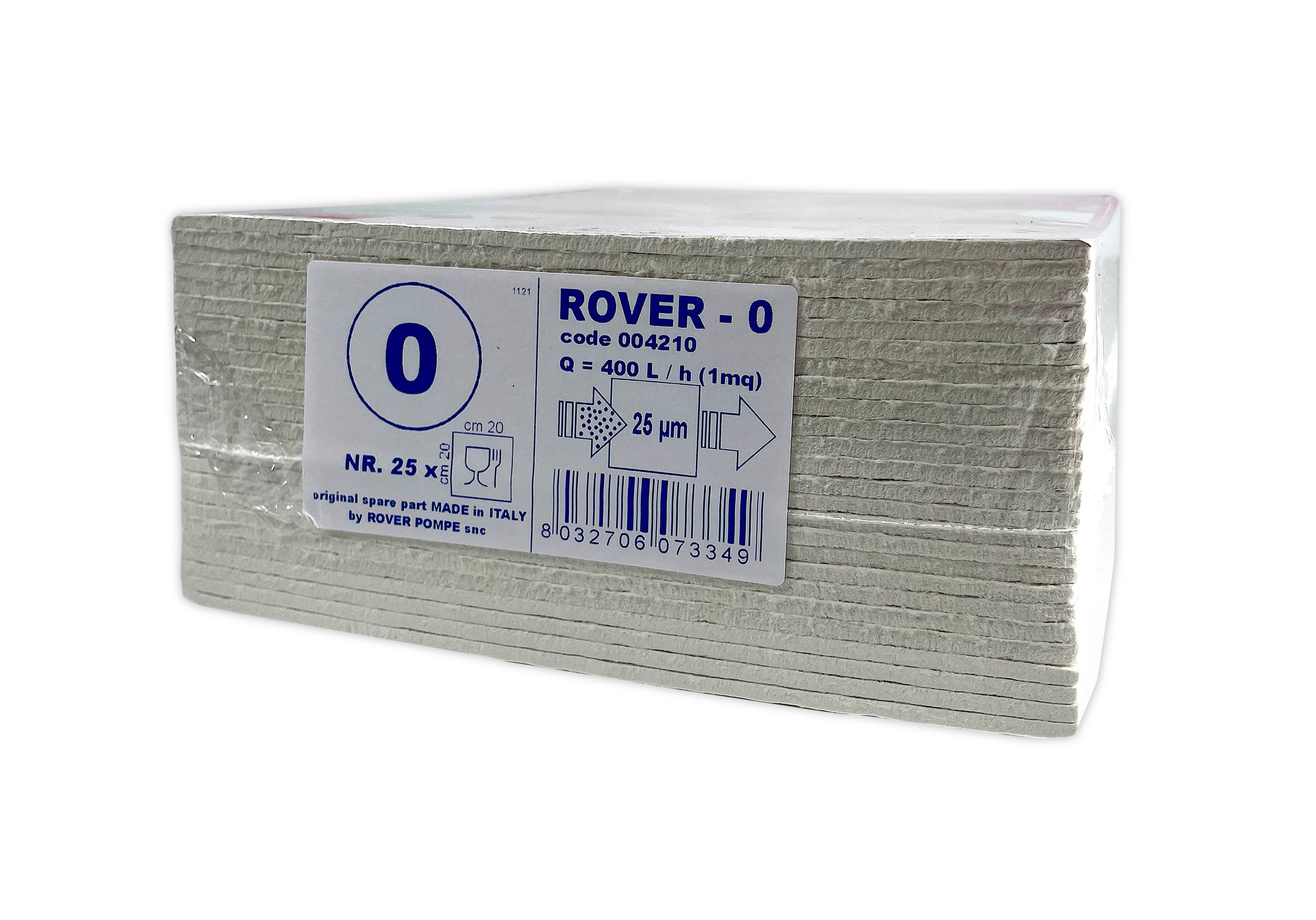Placa Filtranta Rover 0 20X20, Filtrare Vin Grosiera (Vin Foarte Tulbure), 1 Placa