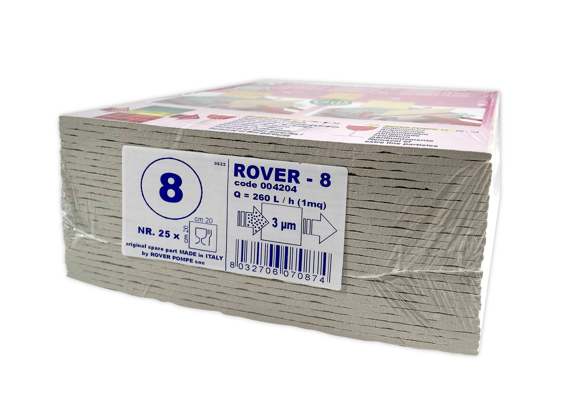 Placa Filtranta Rover 8 20X20, Dimensiune Standard, Filtrare Vin Medie (Vin Cu Fum)
