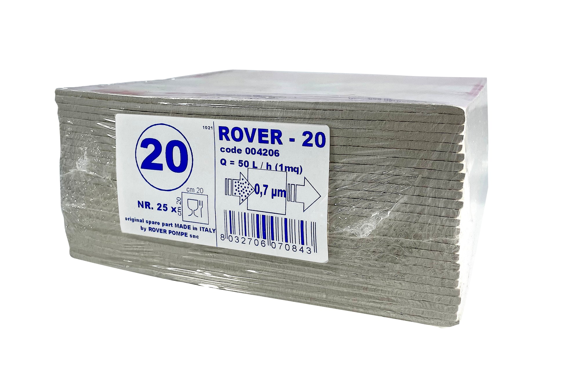 Placa Filtranta Rover 20 20X20, Dimensiune Standard, Filtrare Vin Sterila (Pentru Imbuteliere)