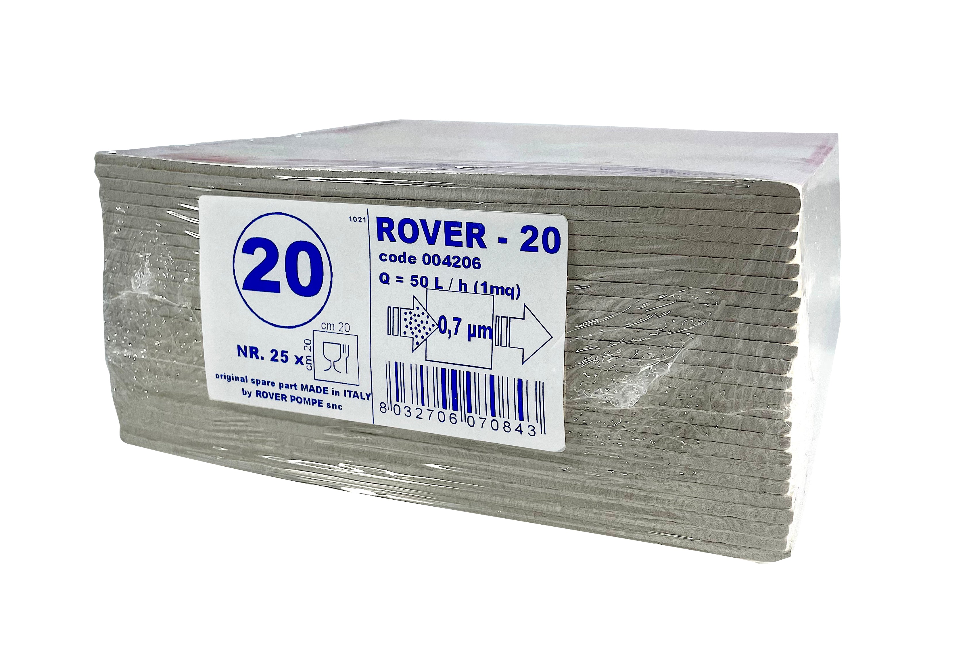 Placa Filtranta Rover 20 20X20, Dimensiune Standard, Filtrare Vin Sterila (Pentru Imbuteliere)