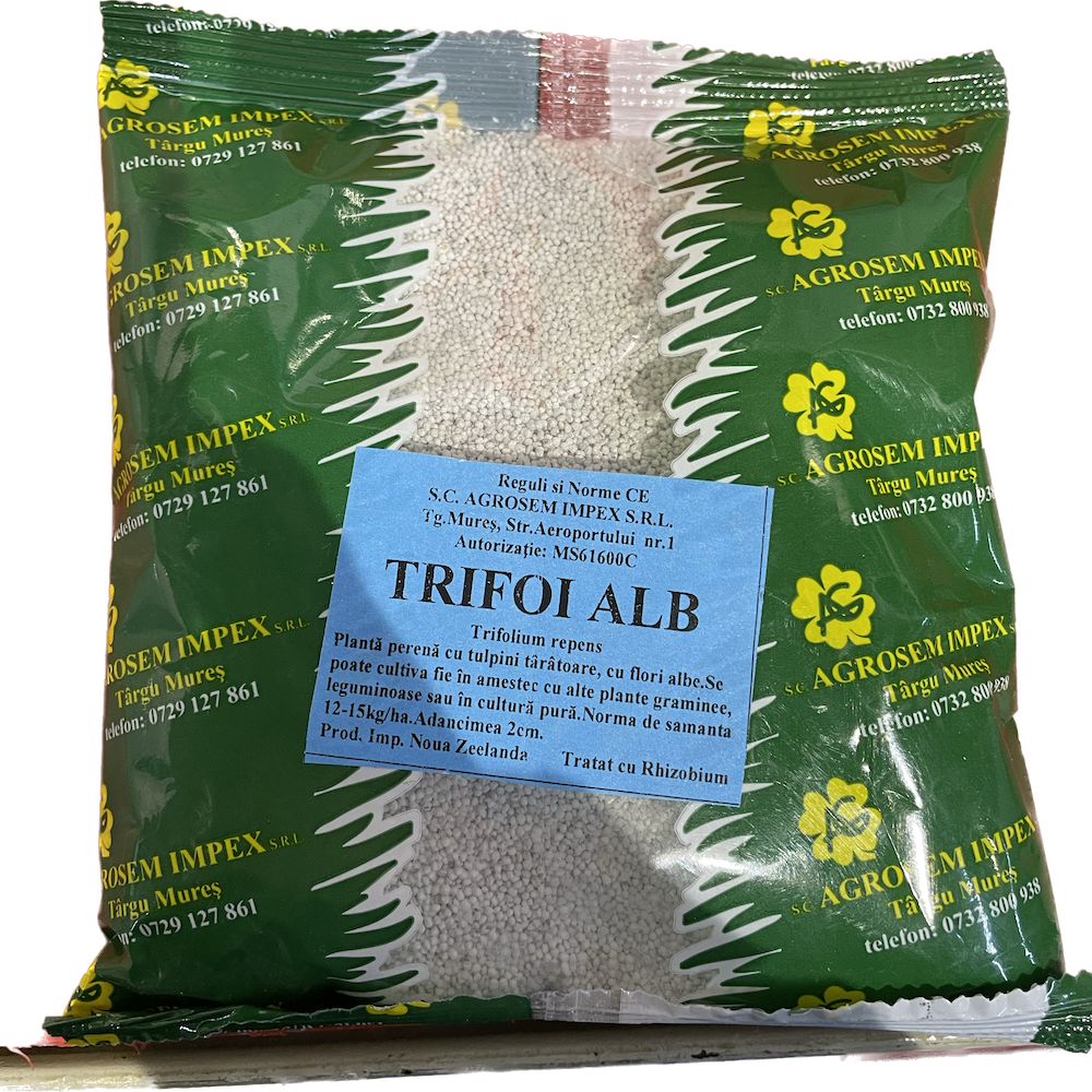 Seminte Trifoi Alb Huia Rhizobium 400 Gr