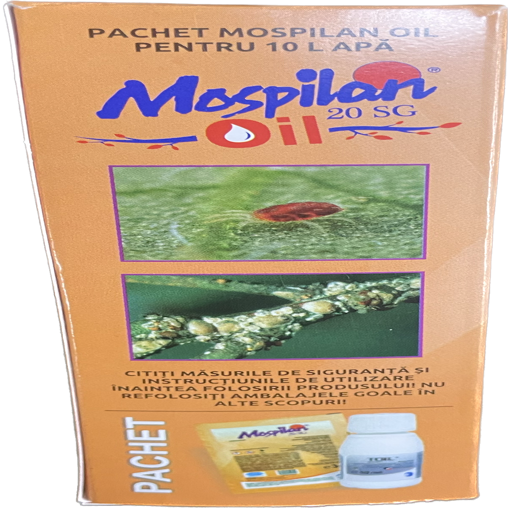 Pachet Mospilan Oil Pentru 10L Apa -Prima Stropire- (Mospilan 20Sg 3G+Toil 50 Ml), Sumi Agro