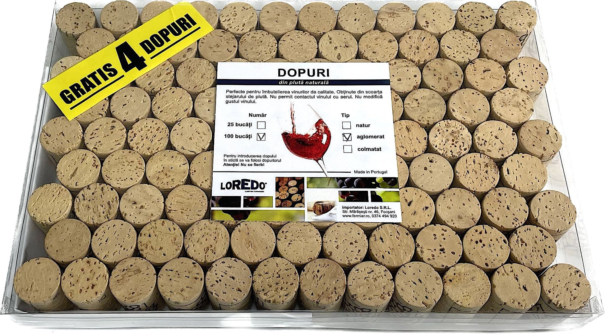 Cutie Dopuri Aglomerat L (Tip 1+1) 100+4 Buc