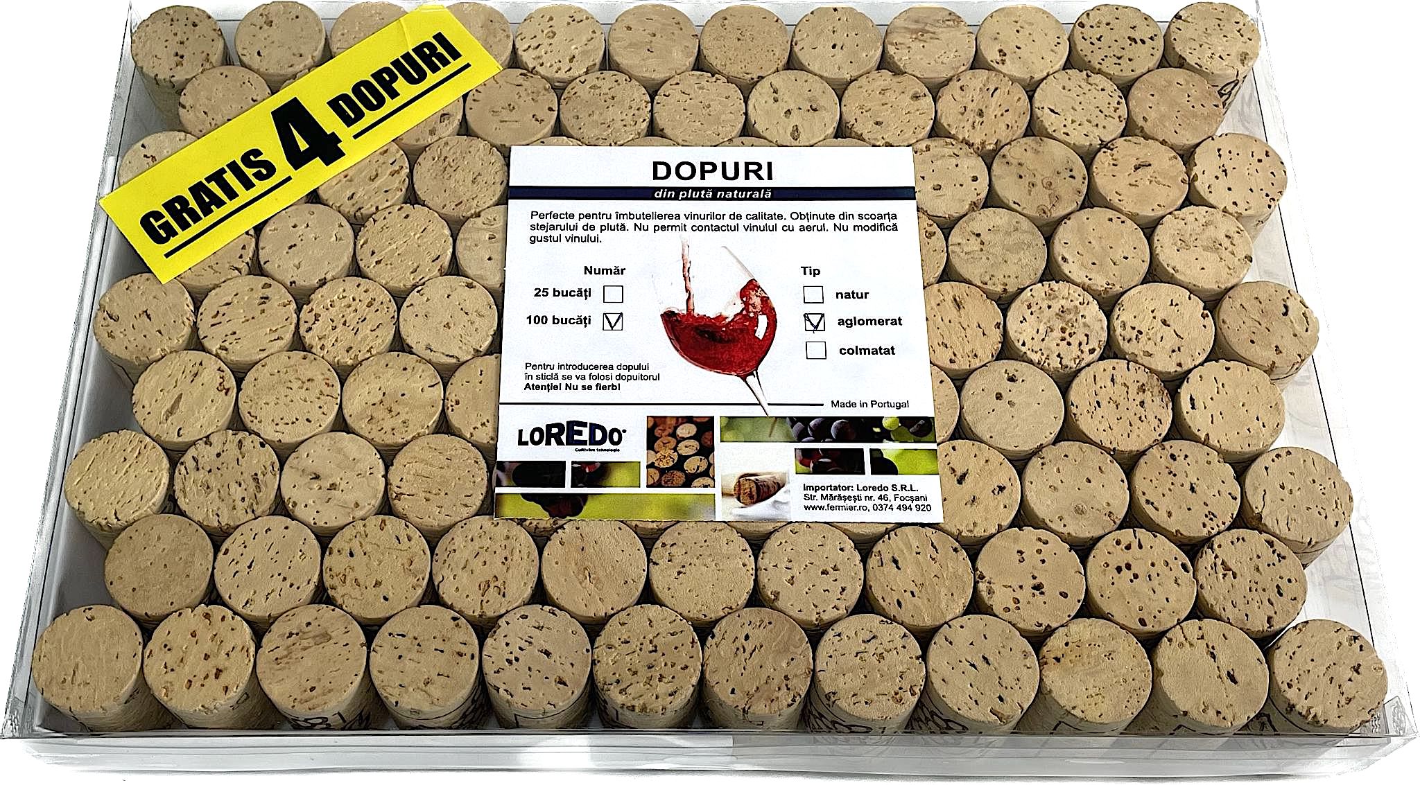 Cutie Dopuri Aglomerat L (Tip 1+1) 100+4 Buc