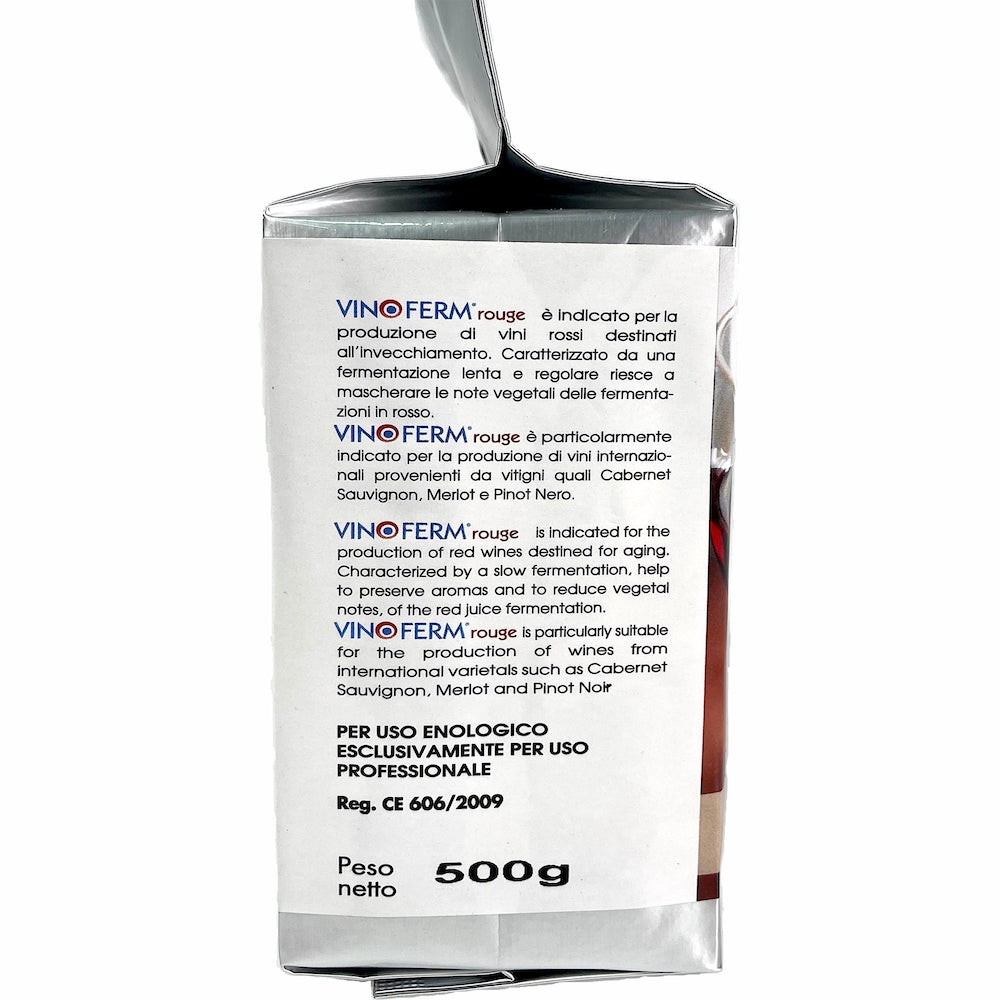 Vinoferm Rouge 500 Gr, Drojdie Speciala Pentru Vin Rosu (Cabernet, Merlot, Feteasca Neagra, Shiraz), Essedielle