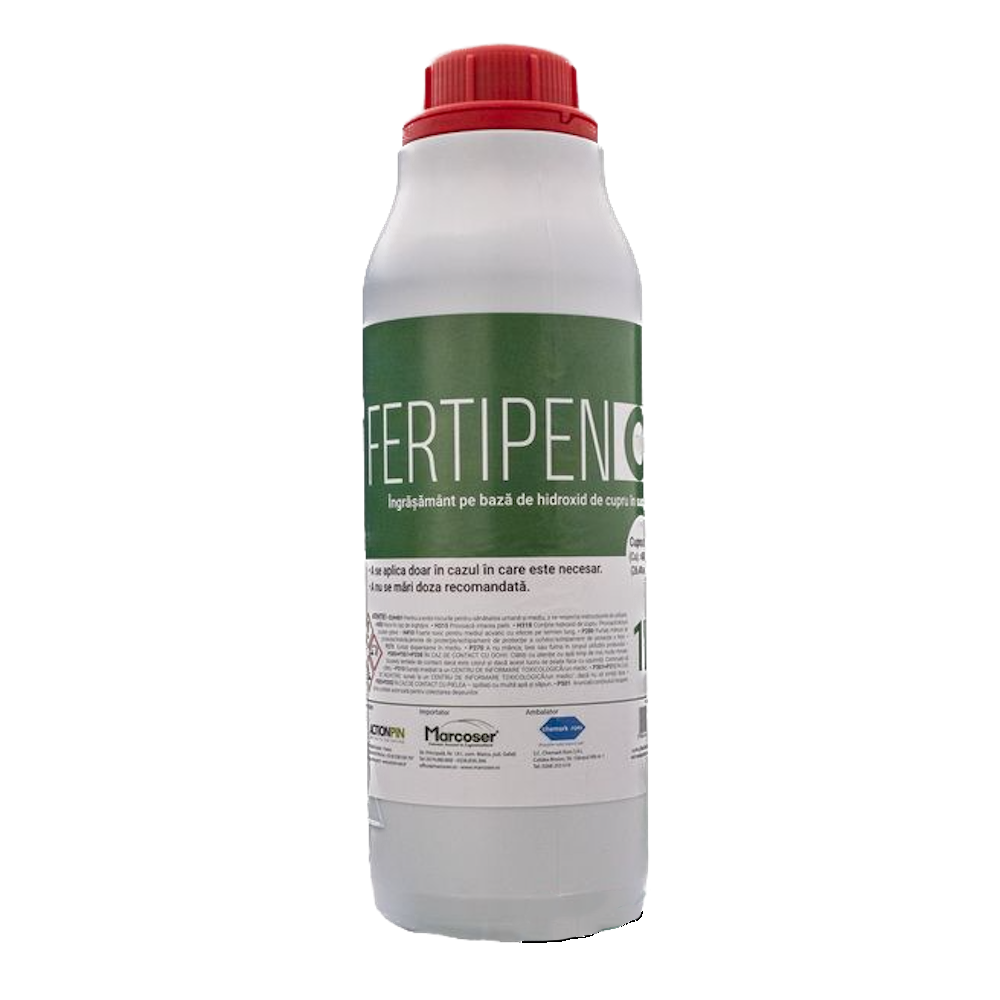 Fertipen C 1L Ingrasamant Foliar Lichid Pe Baza De Cupru (Vita De Vie, Pomi Fructiferi, Nuci, Arbori, Cartof, Sfecla, Legume, Arbusti Fructiferi, Cereale)
