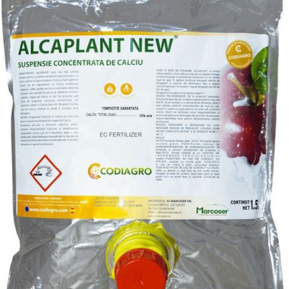 Alcaplant New 5Kg Ingrasamant Radicular Pe Baza De Calciu, Codiagro (Marirea Rapida A Fructelor, Rezistenta La Transport Si Depozitare)