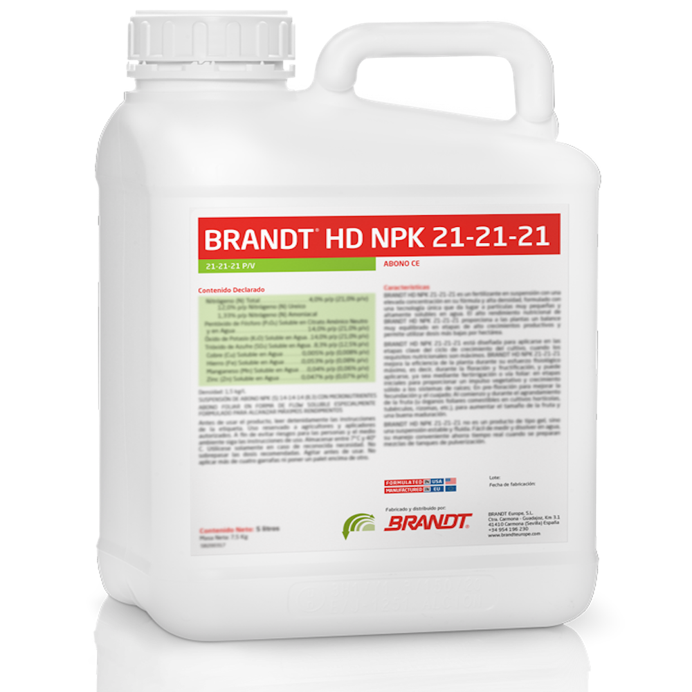 Brandt Hd 21-21-21 5L Ingrasamant Tip Npk Foliar/Fertirigare