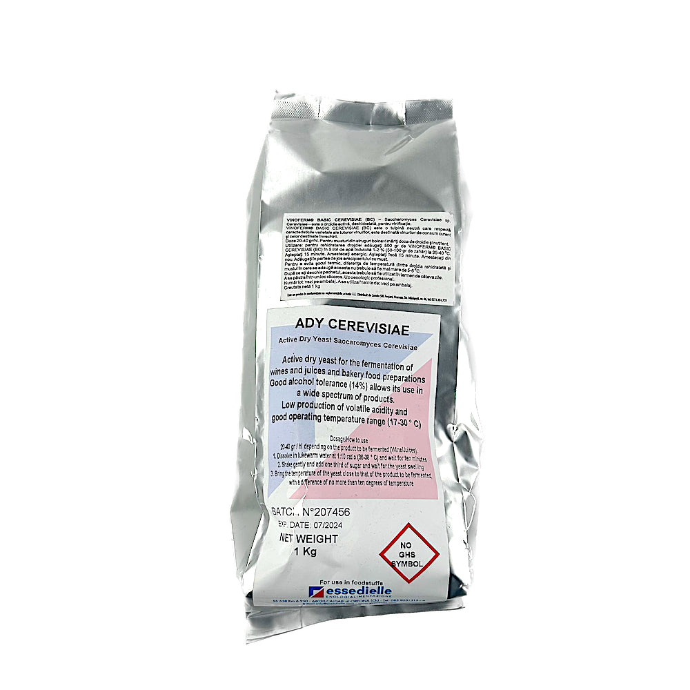Vinoferm Ady Cerevisiae (Basic Cerevisiae) 1 Kg, Drojdie Pentru Vin Alb Sau Rosu, Essedielle