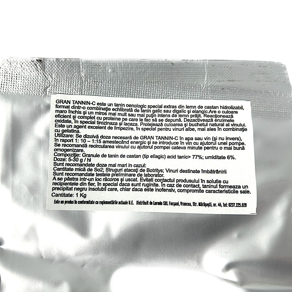 Gran Tannin C 1 Kg, Tanin Pentru Vinificatie, Essedielle