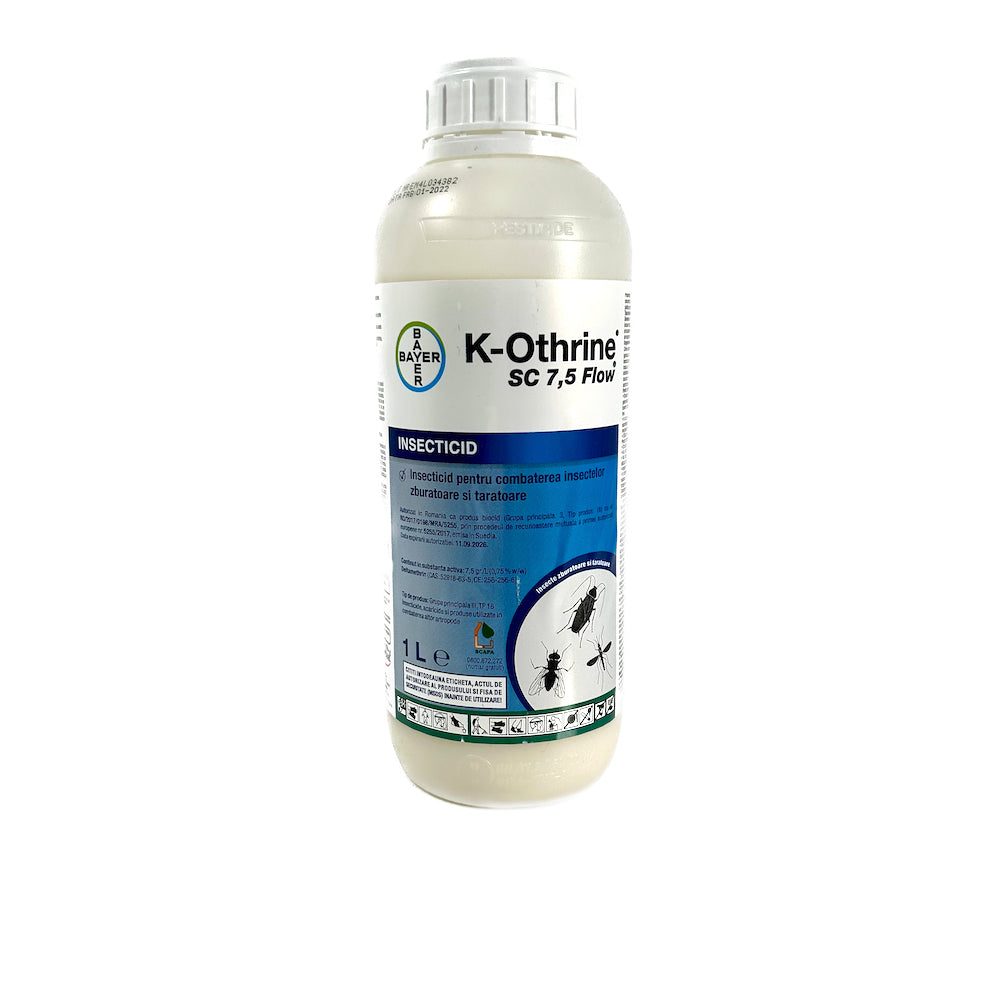 K-Othrine Sc 7,5 Flow 1 L, Insecticid Contact/ Ingestie, Bayer (Muste, Tantari, Gandaci De Bucatarie, Plosnite, Furnici, Purici, Cariul Alimentelor, Gandacul Fainii, Gandacul De Tutun)