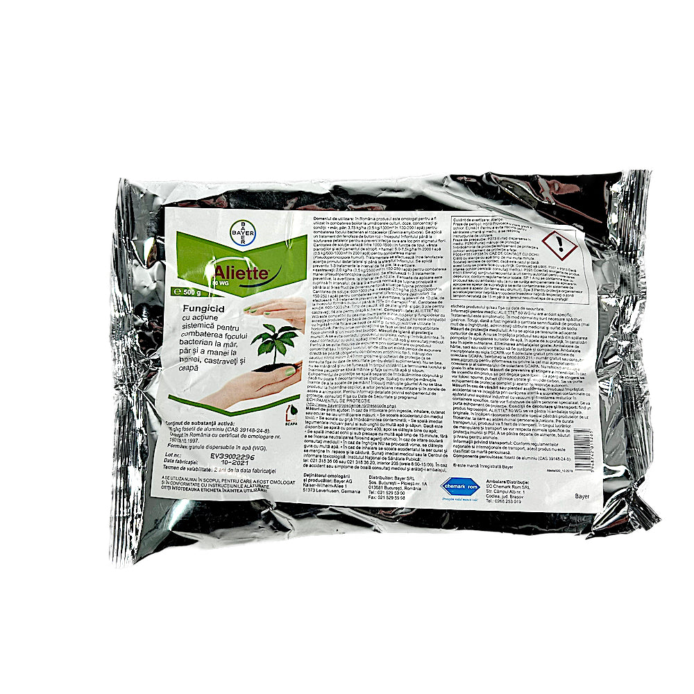 Aliette 80Wg 500 Gr, Fungicid Sistemic, Syngenta, Mana (Castraveti, Ceapa, Hamei), Foc Bacterian (Mar, Par)