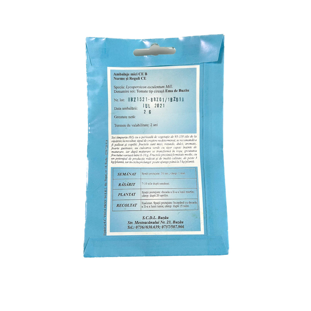 Seminte Tomate Ema De Buzau 2 Gr, Scdl Buzau