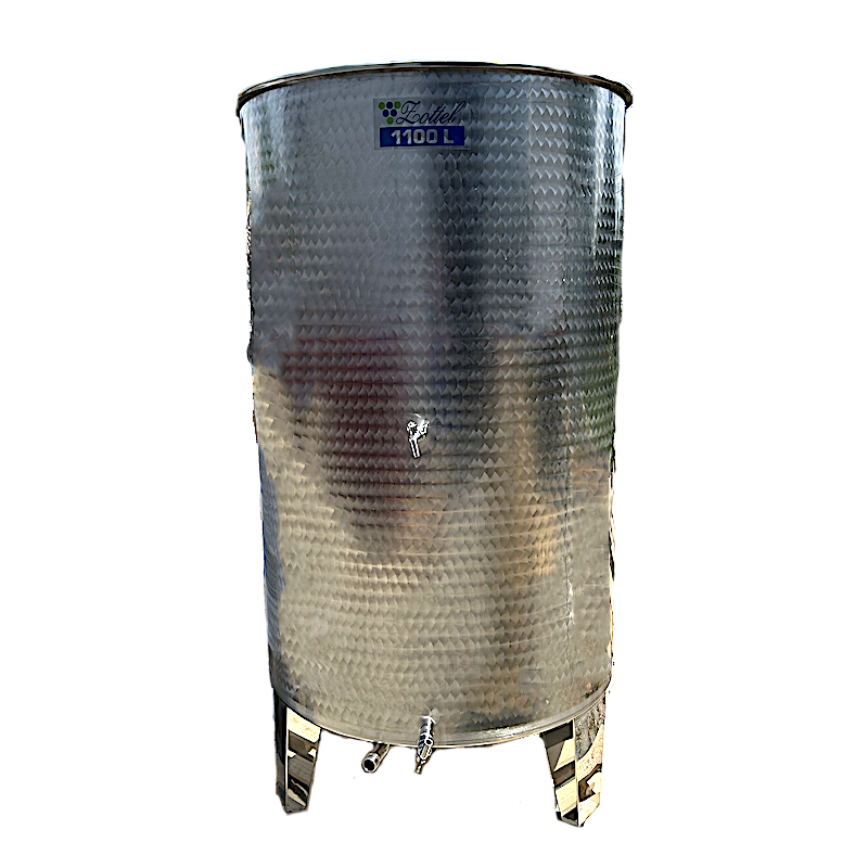 Cisterna Inox 1100 L, Zottel, Cu Fund Conic Cu Picioare Sudate